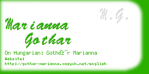 marianna gothar business card